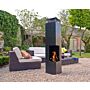 GardenMaxX Poêle de Terrasse Tacora Noir