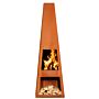 GardenMaxX Poêle de terrasse Vilos Corten XL
