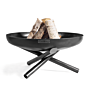 Brasero bol à feu Indiana 60 cm acier noir CookKing