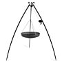 CookKing Trépied 200 cm avec Wok 70 cm + Poulie