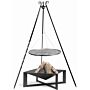 CookKing Trépied 180 cm avec Grille en Acier Inoxydable