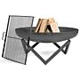 Brasero bol à feu Santiago 60 cm acier noir CookKing