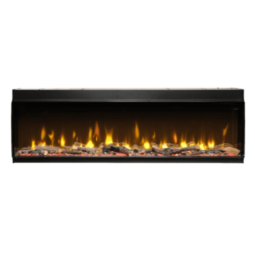 Dimplex Ignite Bold 74" avant vue du produit photo flammes rouge