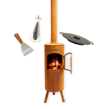 Pack promo BonGiano LP corten + plancha + huilier + spatule