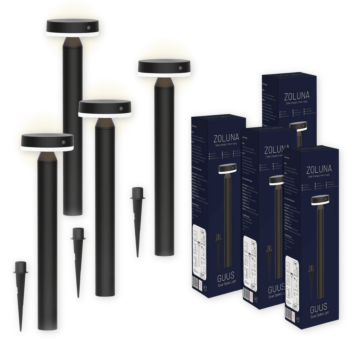 Pack promo ZOLUNA 4x lampe solaire à piquet Guus