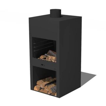 FORNO Poêle de jardin Stig Noir