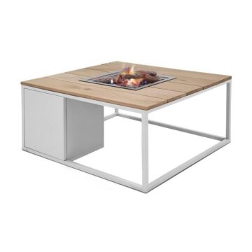 Cosi fires Cosiloft vuurtafel wit/teak