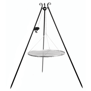 CookKing Trépied 180 cm avec Grille + Poulie