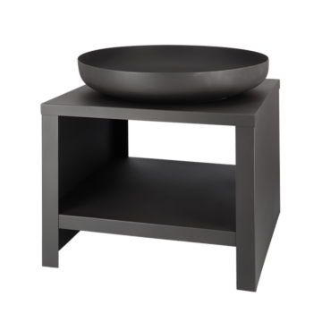 Esschert Braséro avec Range Bois 60 cm Noir