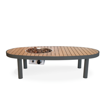Table brasero Riviera 140 anthracite Happy Cocooning