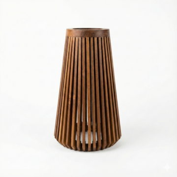 Lampadaire solaire Lon XL en teck ZOLUNA