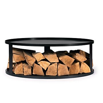 Base CookKing pour bols à feu avec rangement en bois 82 cm produit photo avec bois
