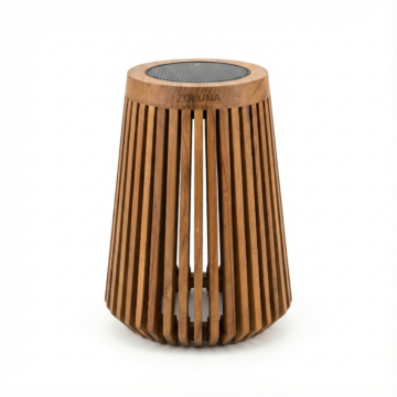 Lampadaire solaire Lon L en teck ZOLUNA