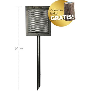 STOOQ Support pour torche suédoise carré haut (avec torche suédoise)