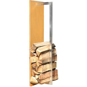 Woodbox GardenMaxX pour stocker du bois  corten
