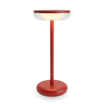 Lampe de table solaire ZOLUNA Bobbie couleur rouge soir

