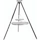 CookKing Trépied 180 cm avec double grille en acier inoxydable