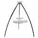 CookKing Trépied 200 cm avec double grille en acier inoxydable