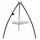 CookKing Trépied 200 cm avec poulie avec grille en acier inoxydable 