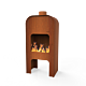 FORNO Poêle de Jardin Gap Acier Corten