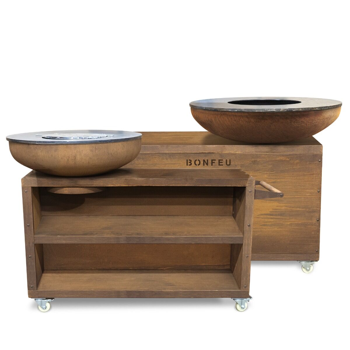 Brasero plancha BonBiza Island XL corten BonFeu
