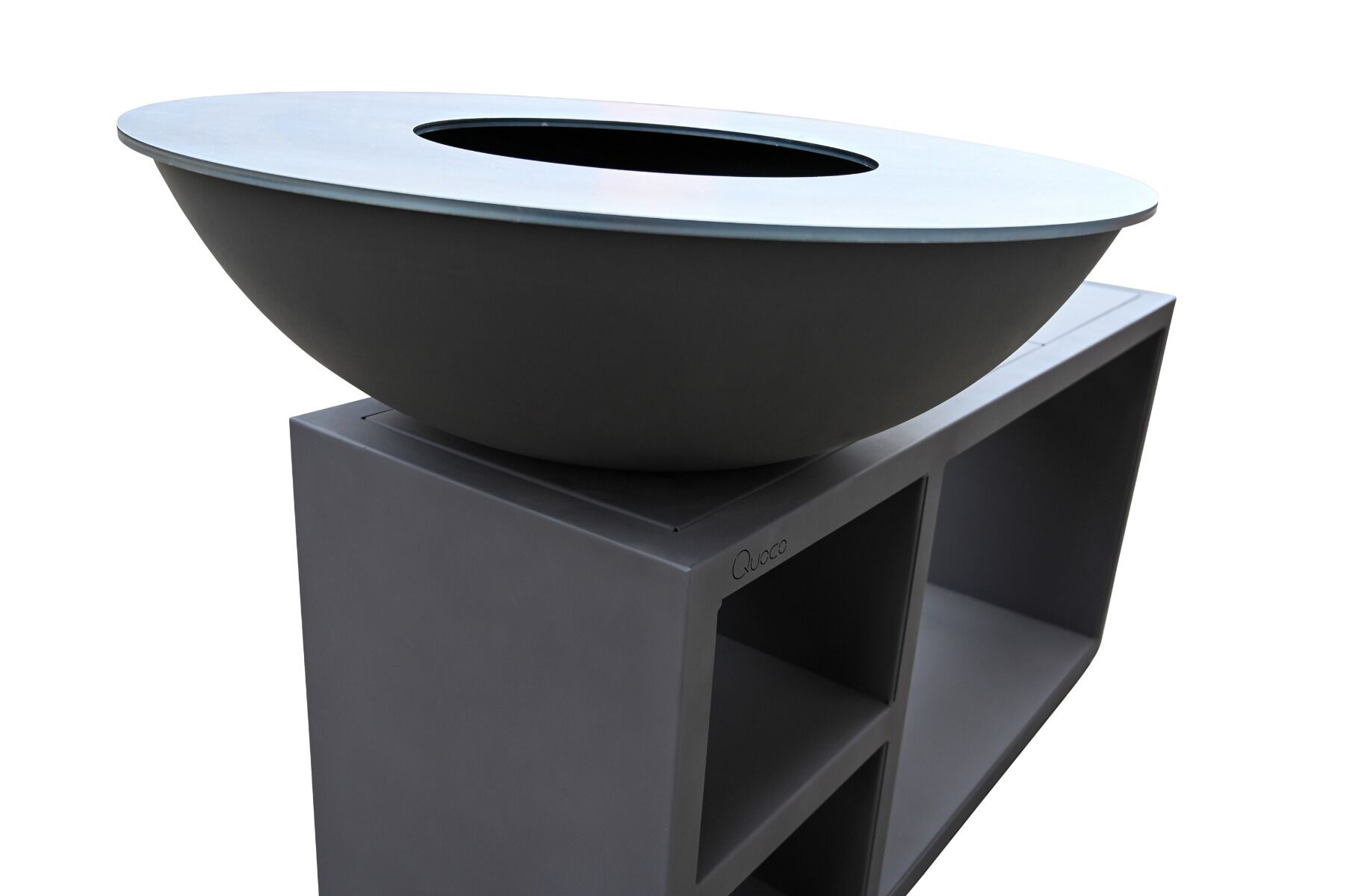 Quoco PIATTO Tavolo Gris foncé