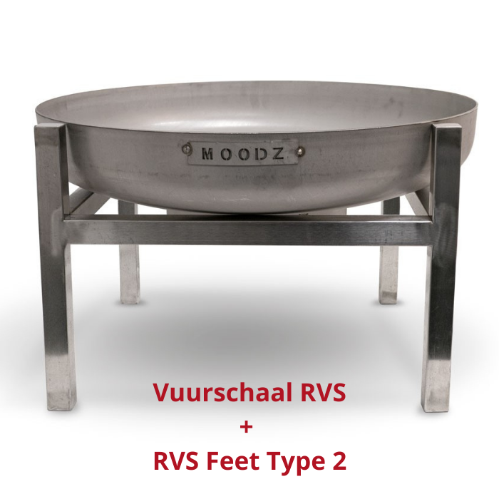 MOODZ Bol à feu en acier inoxydable Ø100 cm