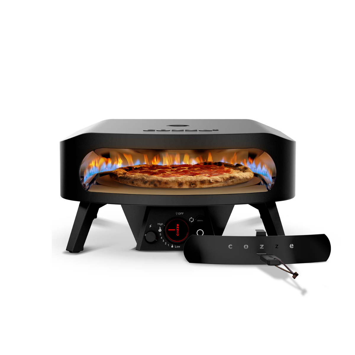 Four à pizza à gaz Classic ROTATE Black 17" Cozze