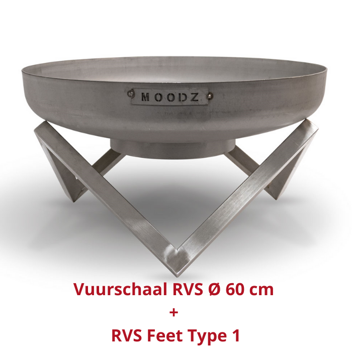 MOODZ Bol à feu en acier inoxydable Ø100 cm