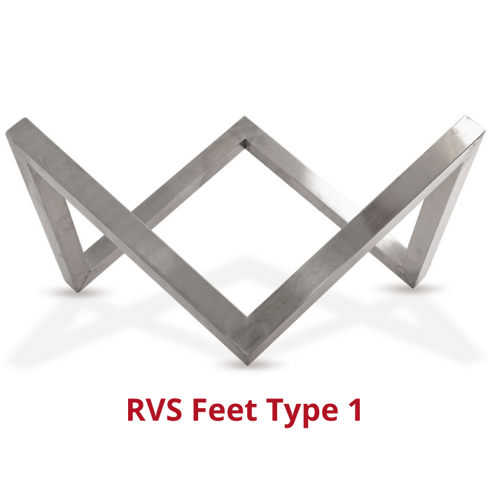 MOODZ Pieds en acier inoxydable Type 1 Ø60