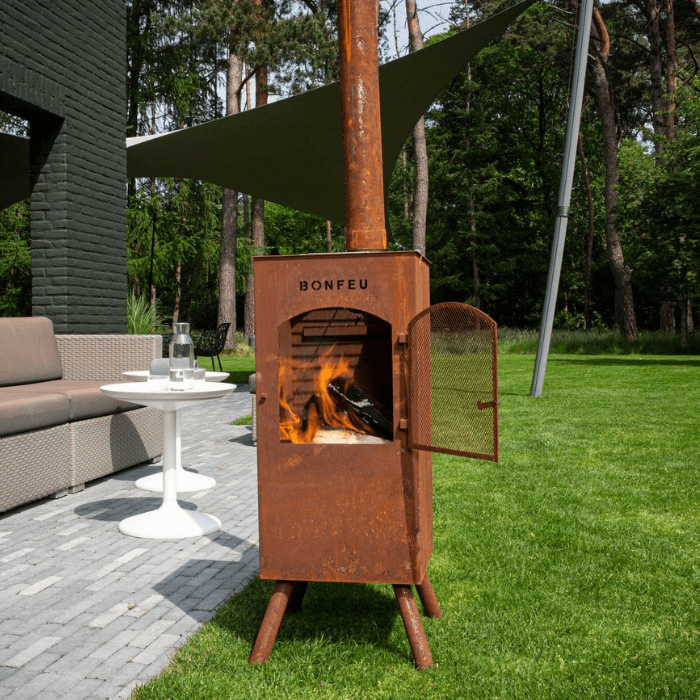 BonFeu BonCarré Corten Cheminée de jardin