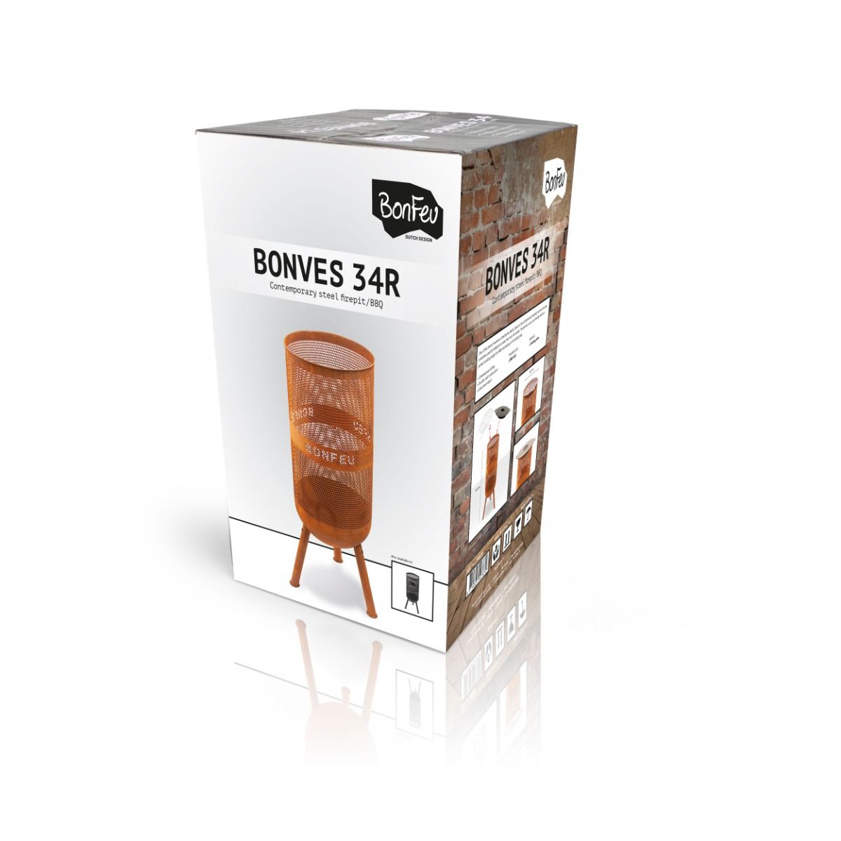 BonFeu BonVes 34 Rouille brasero panier