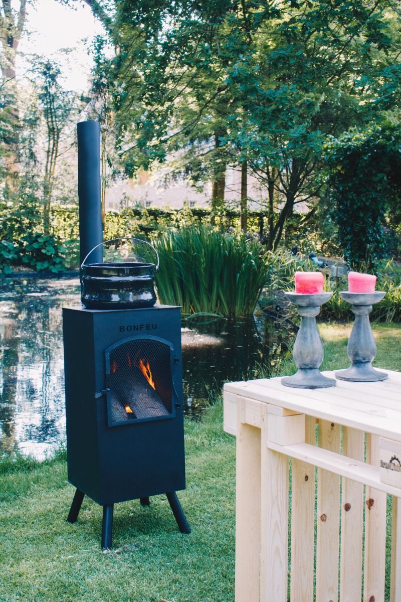 Cheminée de jardin BonFeu BonCarré QLP Noir