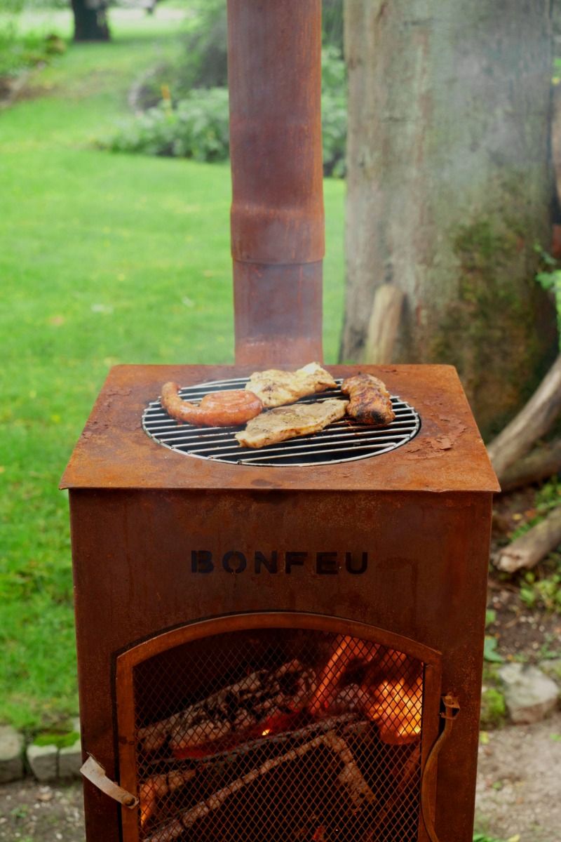 Cheminée de jardin BonFeu BonCarré QLP Rouille