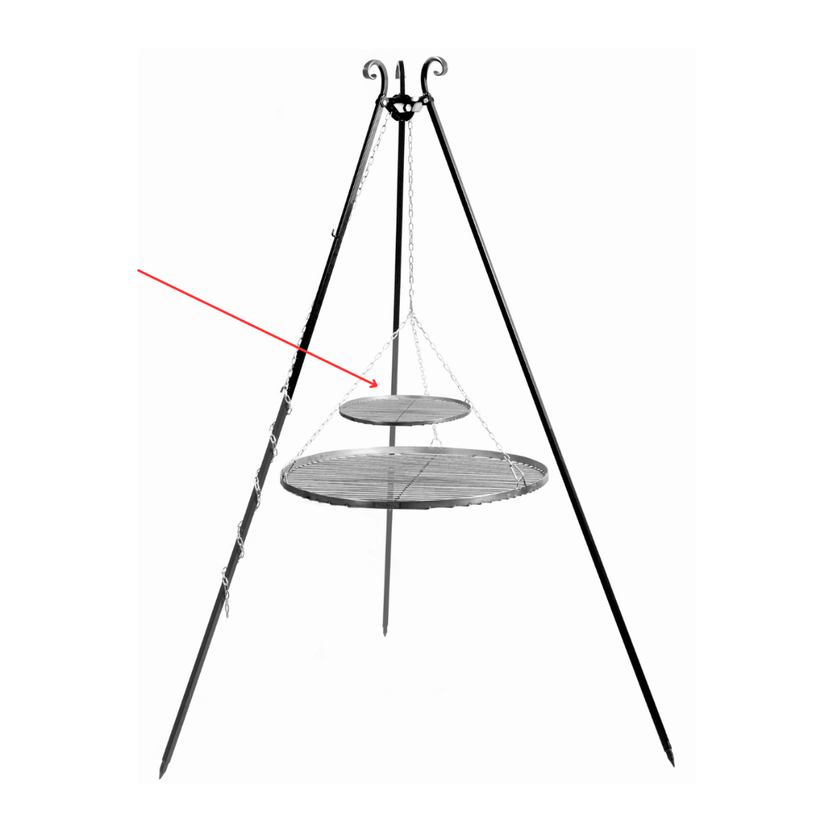 CookKing Grille 40 cm Acier Noir