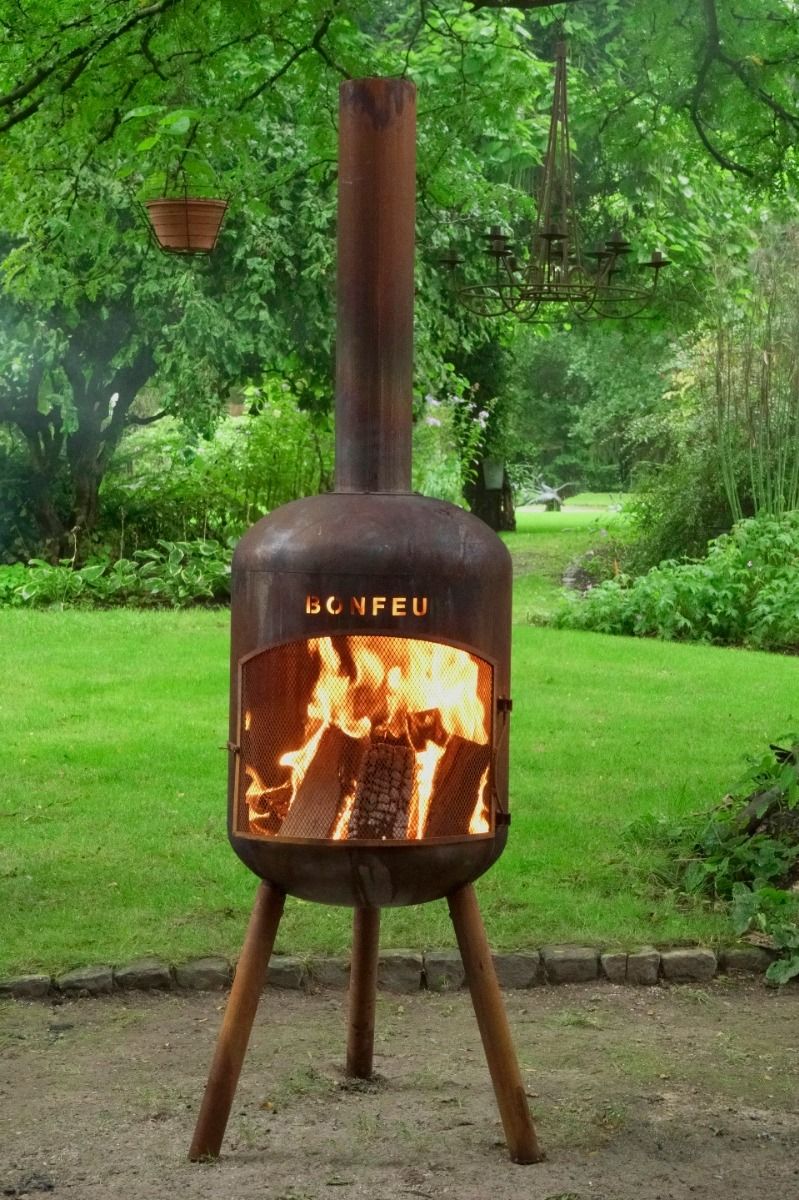 Cheminée de jardin BonFeu BonBono Rouille