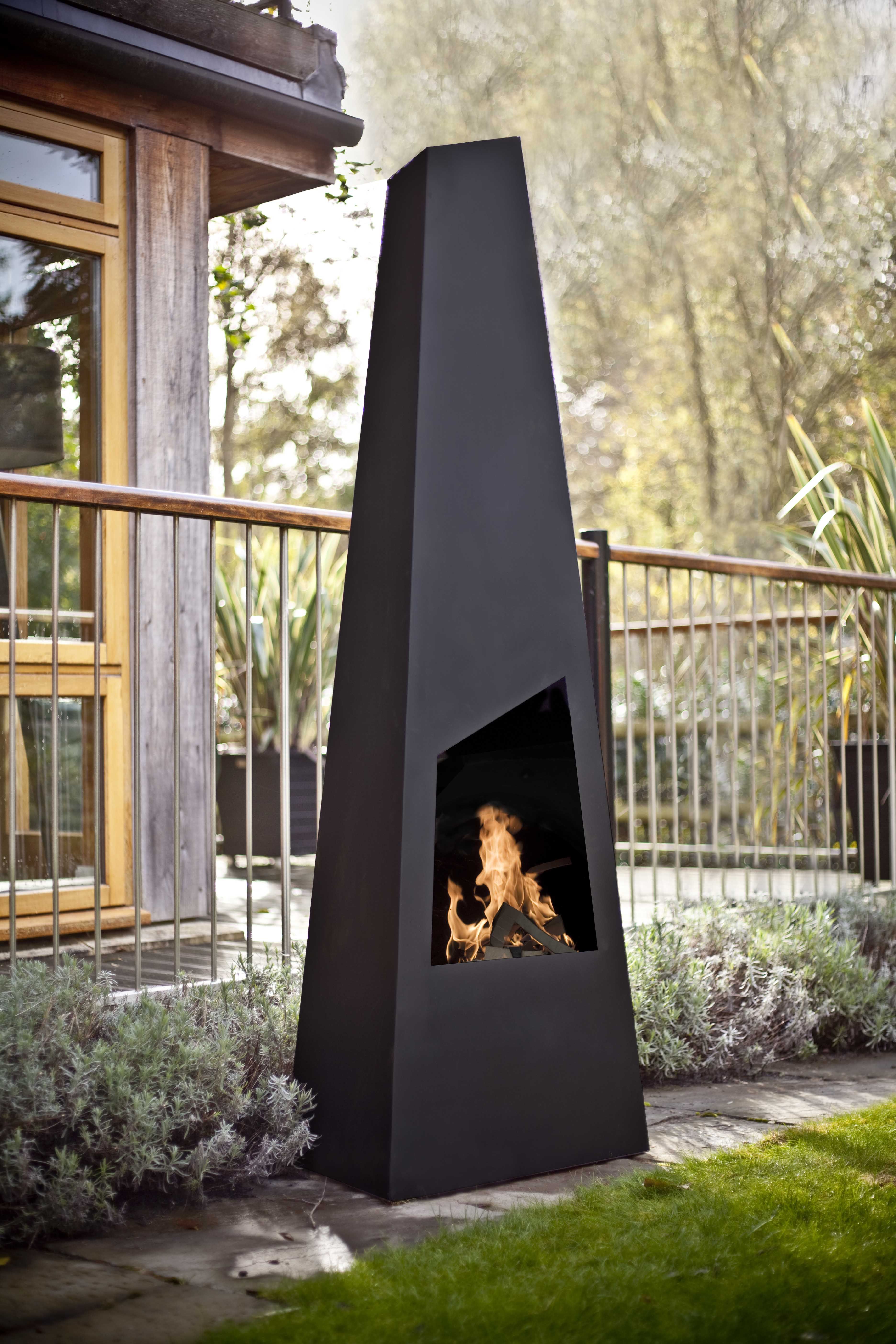 GardenMaxX Nevados Noir Cheminée de Jardin