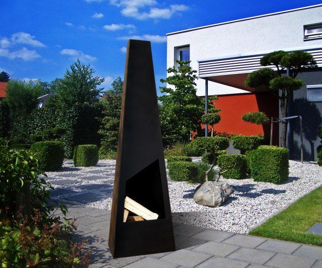 GardenMaxX Nevados Noir Cheminée de Jardin