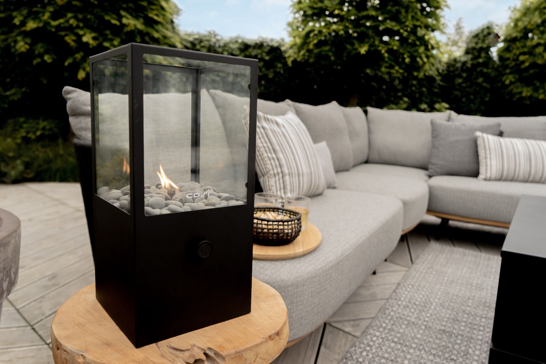Cosiscoop Dome lanterne à gaz noire