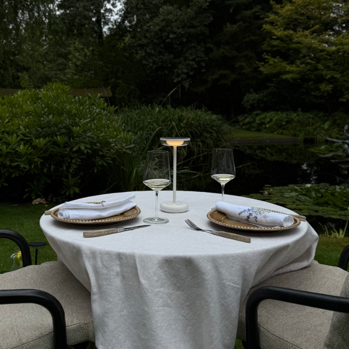 ZOLUNA Lampe Solaire de Table Bobbie Blanc