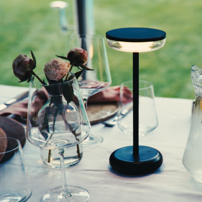 ZOLUNA Lampe Solaire de Table Bobbie Noir
