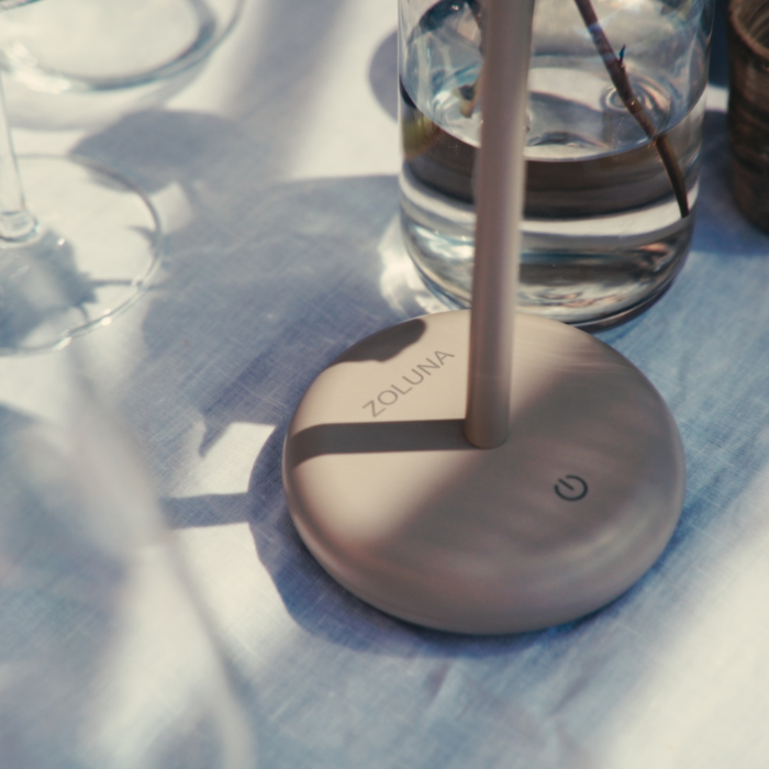 Lampe solaire de table Bobbie sable ZOLUNA