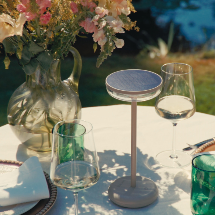 Lampe solaire de table Bobbie sable ZOLUNA