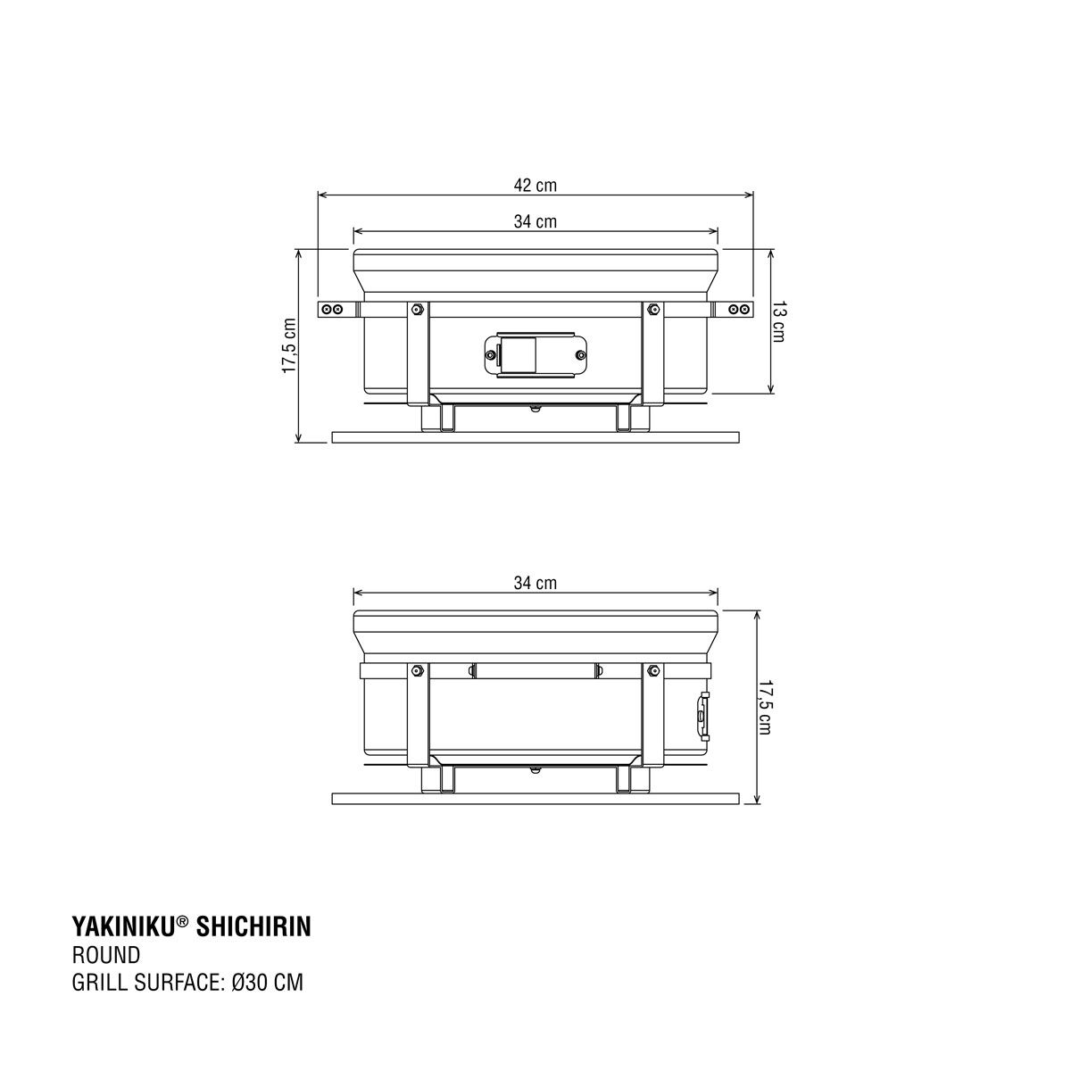 Barbecue de table Shichirin MEDIUM rond