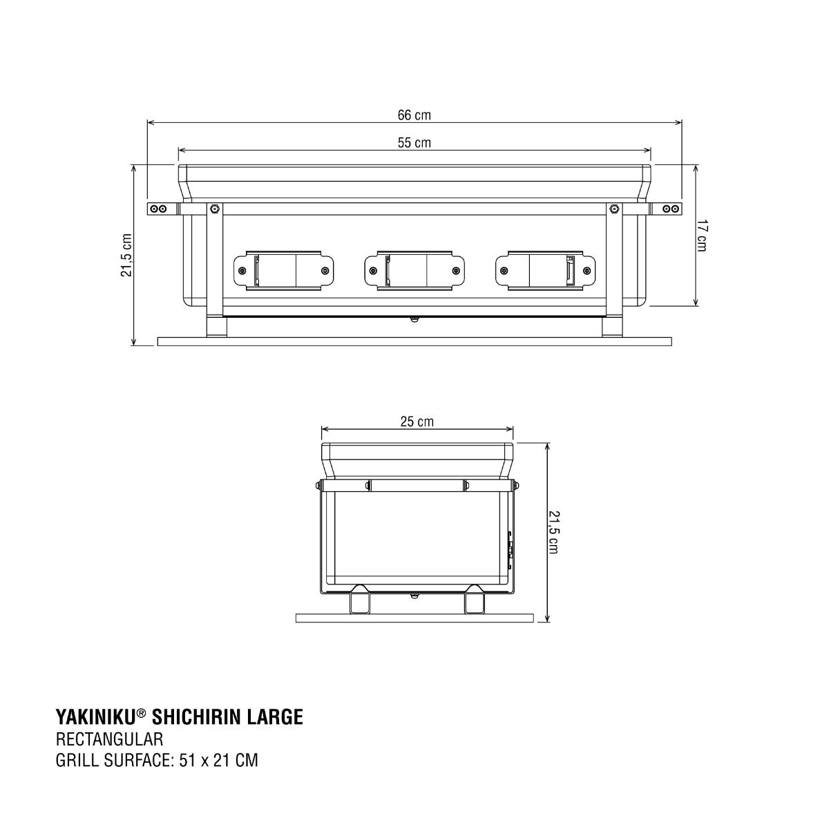 Barbecue de table Shichirin Rectangle Large YAKINIKU