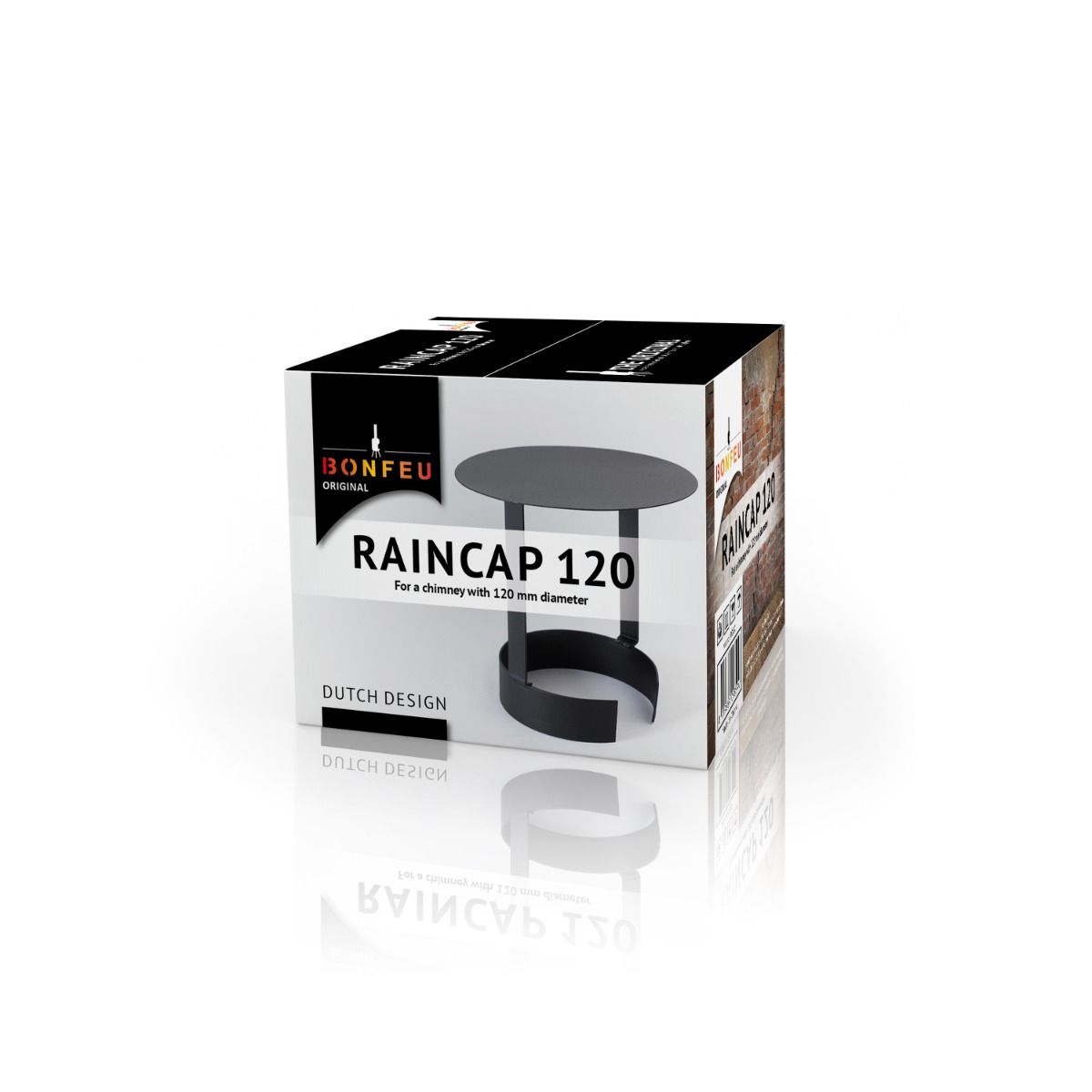 Capot de pluie BonFeu 120 noir (Ø12)