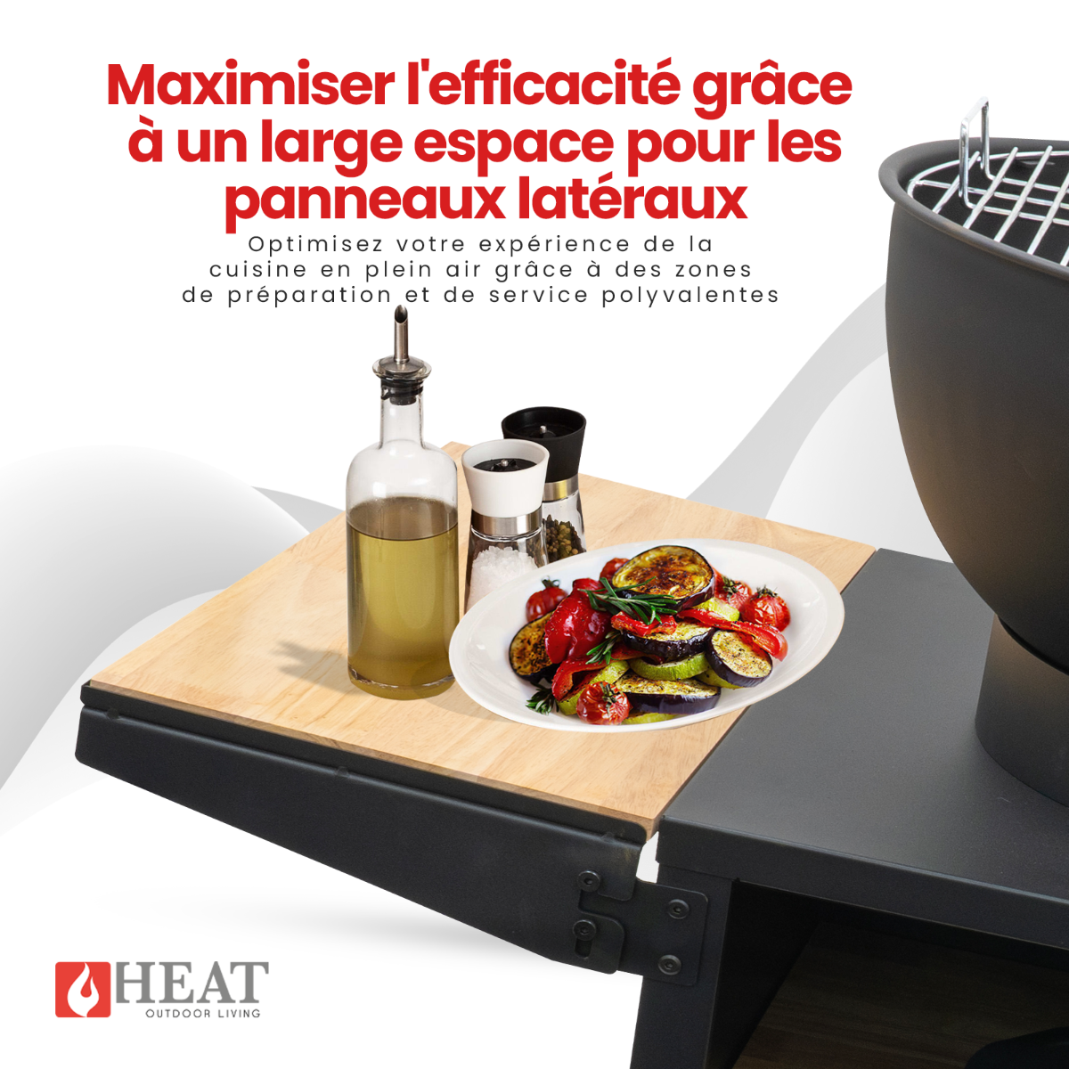 HEAT Kjok Cuisine Extérieure Ø56 cm Noir