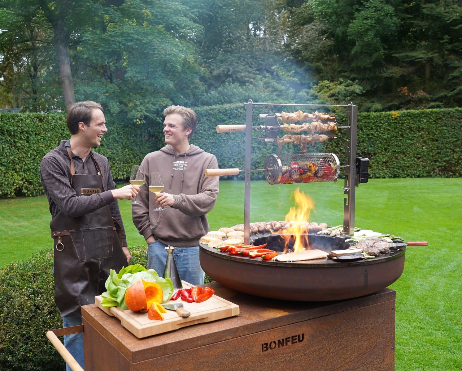 Brasero plancha BonBiza Island XL corten BonFeu