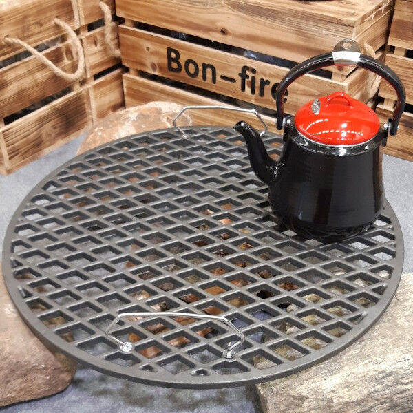 Bon Fire Grille de barbecue en fonte ronde 54cm