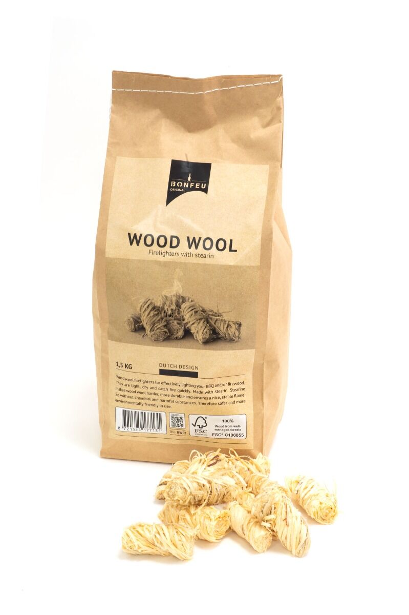 Allume-feu en laine de bois 1,5 kg BonFeu